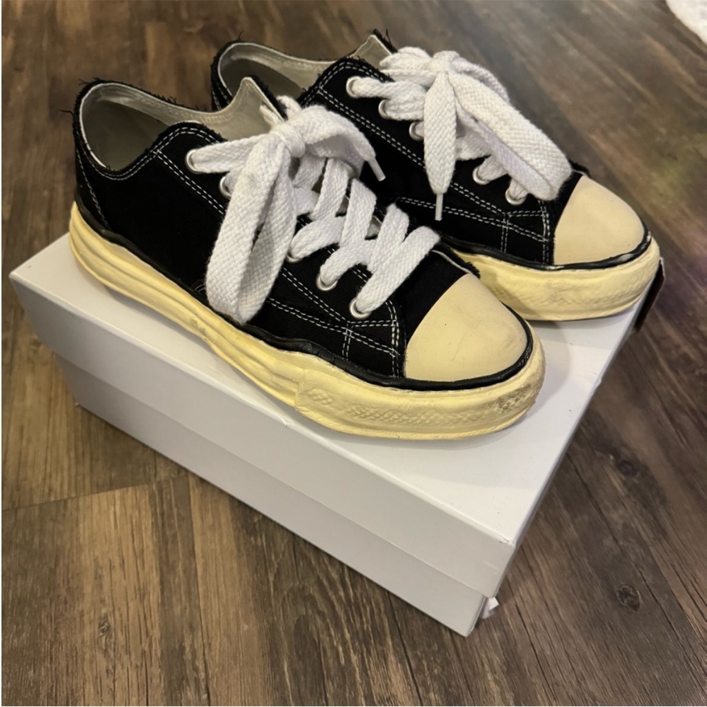 Miharayasuhiro Black And Cream Kids Sneakers